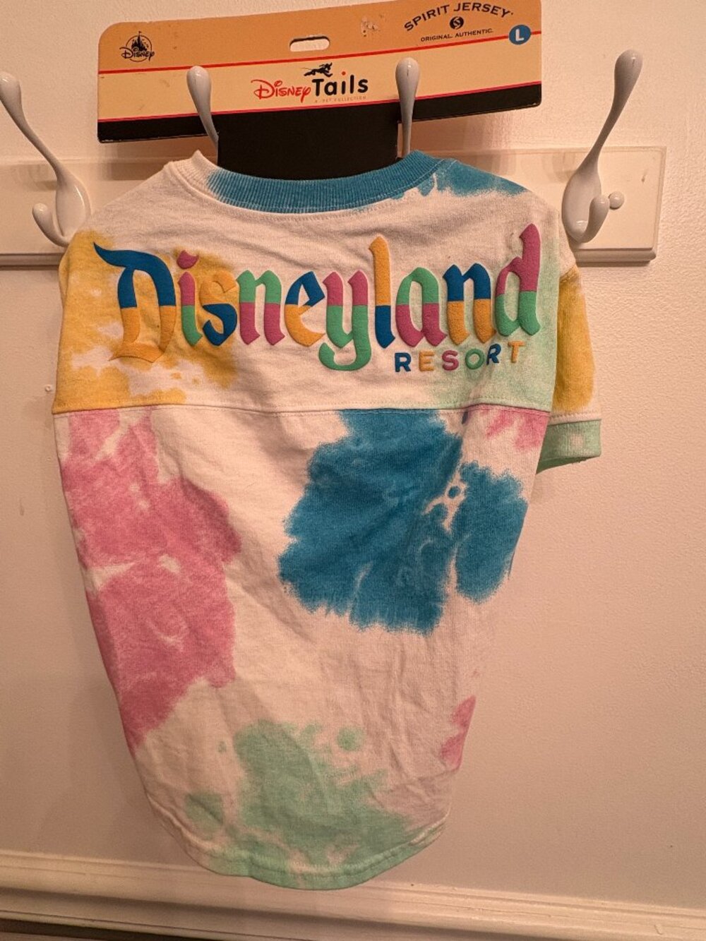 Disney Tails Spirit Jersey Disneyland Resort Tie Dye SIZE L